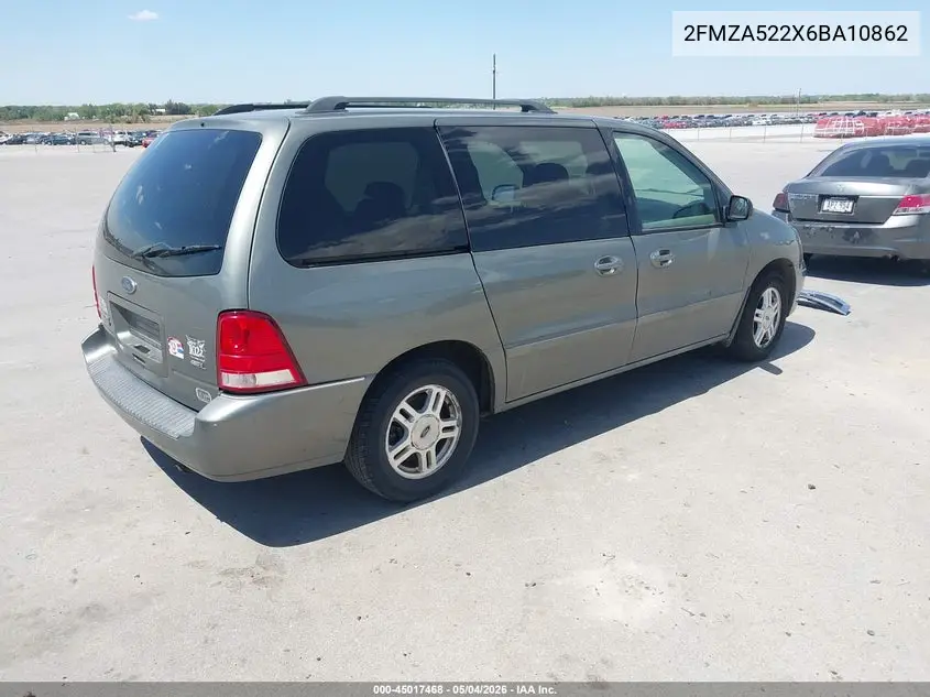 2006 Ford Freestar Sel VIN: 2FMZA522X6BA10862 Lot: 45017468