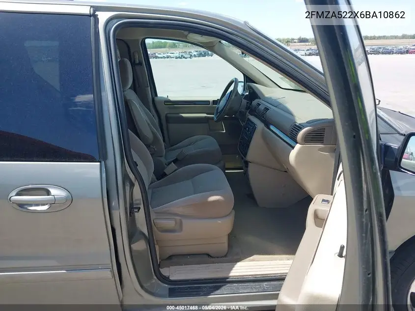 2006 Ford Freestar Sel VIN: 2FMZA522X6BA10862 Lot: 45017468