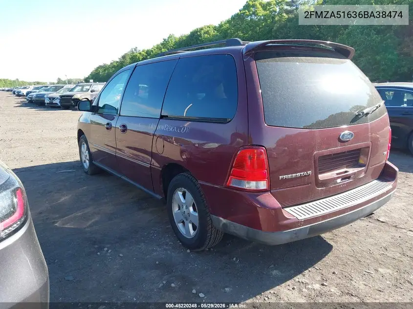 2006 Ford Freestar Se VIN: 2FMZA51636BA38474 Lot: 45220248