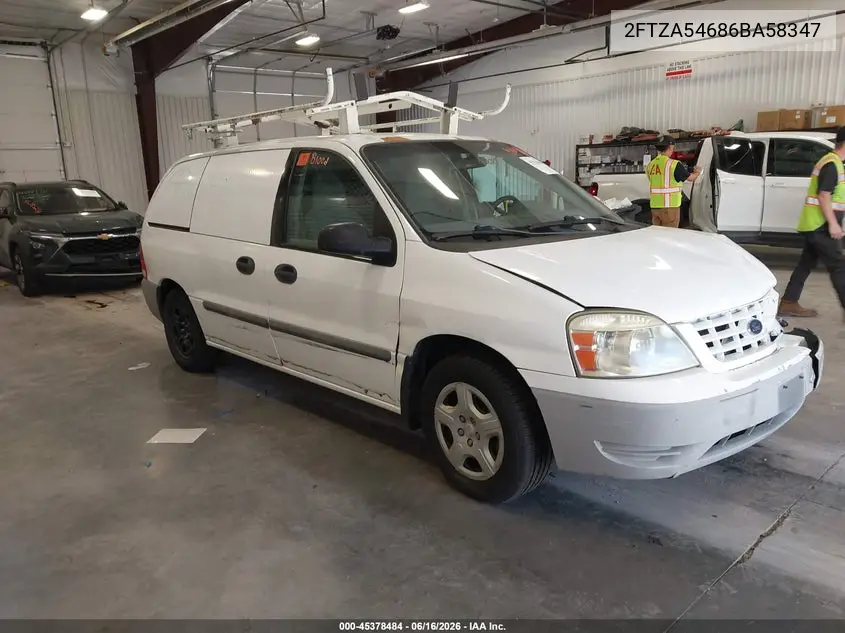 2006 Ford Freestar VIN: 2FTZA54686BA58347 Lot: 45378484