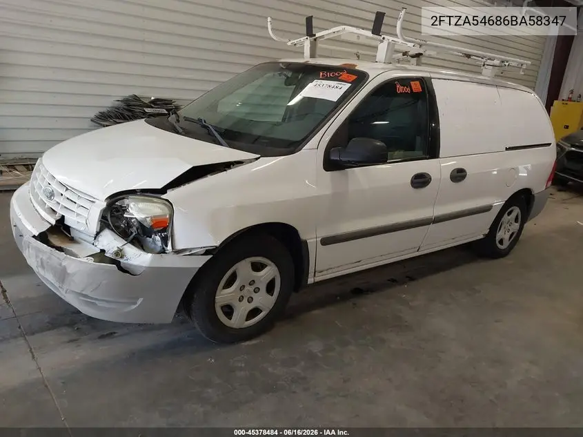 2006 Ford Freestar VIN: 2FTZA54686BA58347 Lot: 45378484