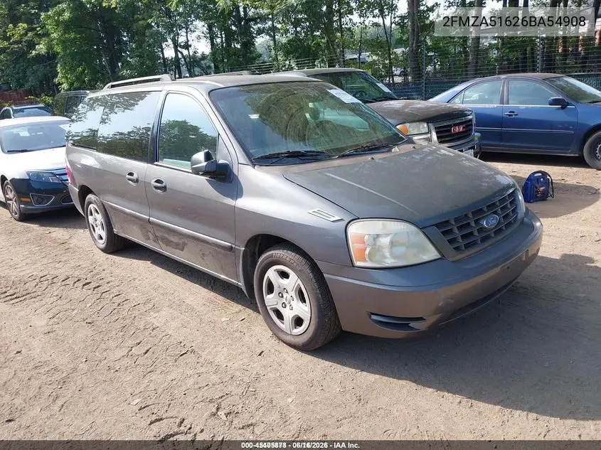 2006 Ford Freestar Se VIN: 2FMZA51626BA54908 Lot: 45405878