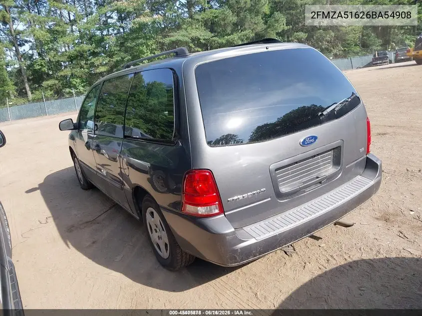 2006 Ford Freestar Se VIN: 2FMZA51626BA54908 Lot: 45405878
