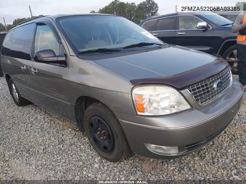 2006 Ford Freestar Sel VIN: 2FMZA52206BA03385 Lot: 45446733