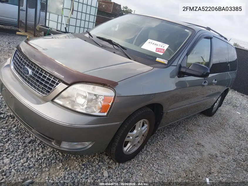 2006 Ford Freestar Sel VIN: 2FMZA52206BA03385 Lot: 45446733