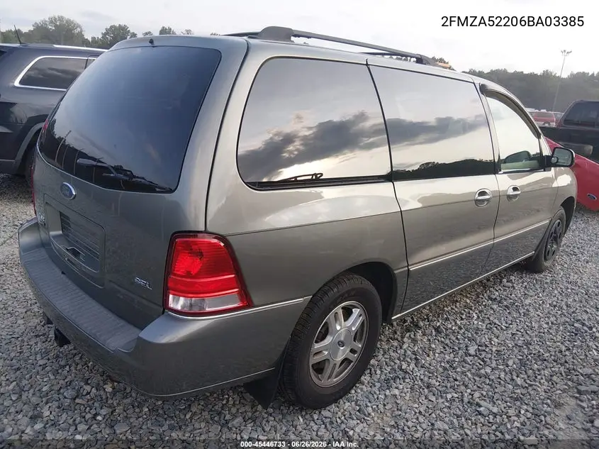2006 Ford Freestar Sel VIN: 2FMZA52206BA03385 Lot: 45446733