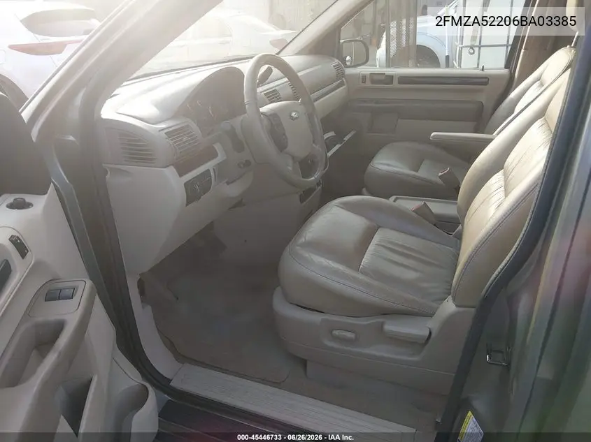 2006 Ford Freestar Sel VIN: 2FMZA52206BA03385 Lot: 45446733