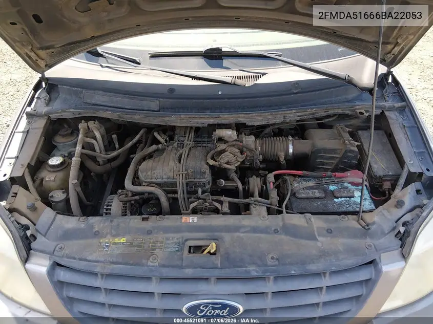 2006 Ford Freestar Se VIN: 2FMDA51666BA22053 Lot: 45521091