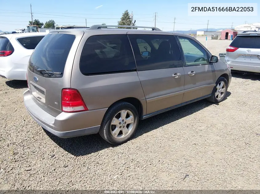 2006 Ford Freestar Se VIN: 2FMDA51666BA22053 Lot: 45521091