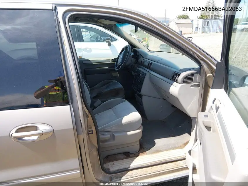 2006 Ford Freestar Se VIN: 2FMDA51666BA22053 Lot: 45521091