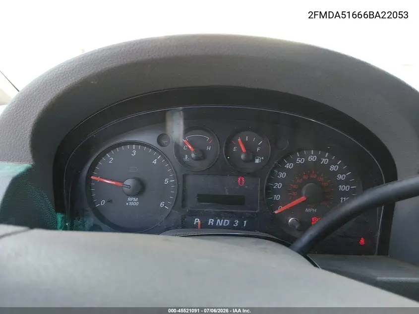 2006 Ford Freestar Se VIN: 2FMDA51666BA22053 Lot: 45521091