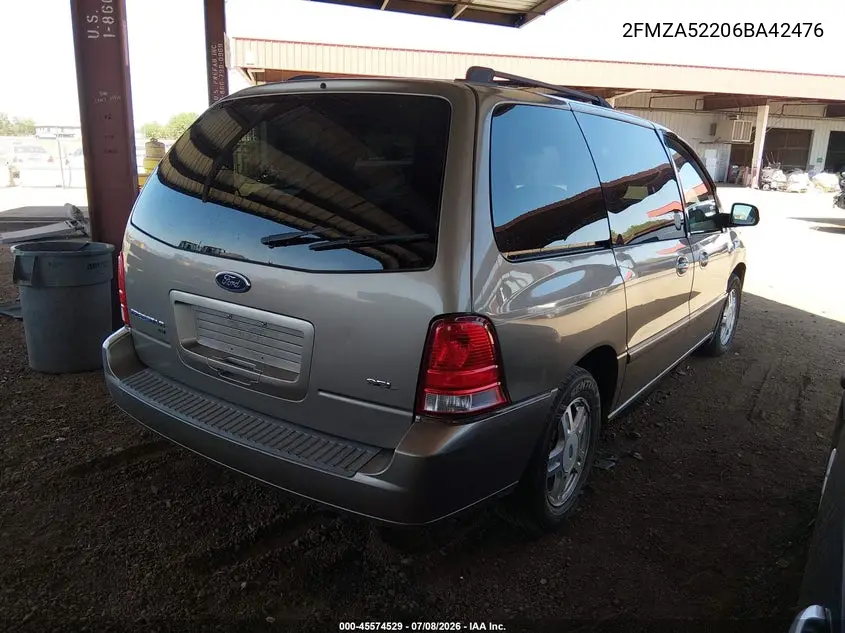 2006 Ford Freestar Sel VIN: 2FMZA52206BA42476 Lot: 45574529