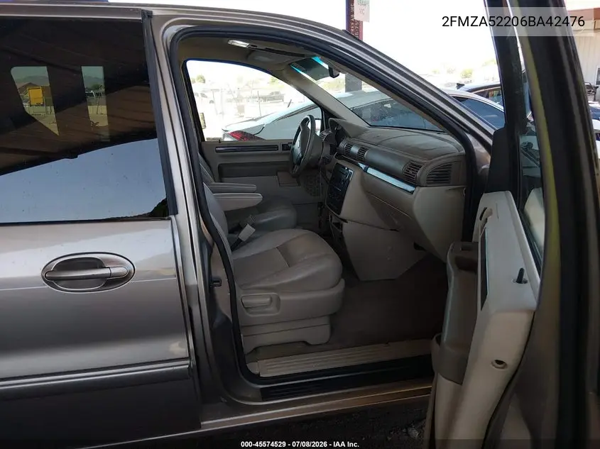 2006 Ford Freestar Sel VIN: 2FMZA52206BA42476 Lot: 45574529