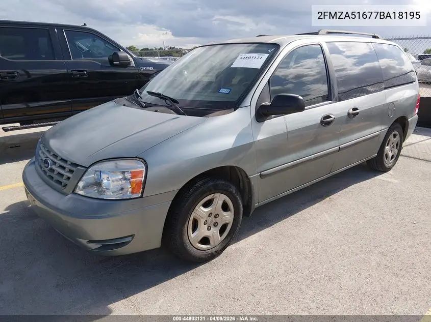 2007 Ford Freestar Se VIN: 2FMZA51677BA18195 Lot: 44803121