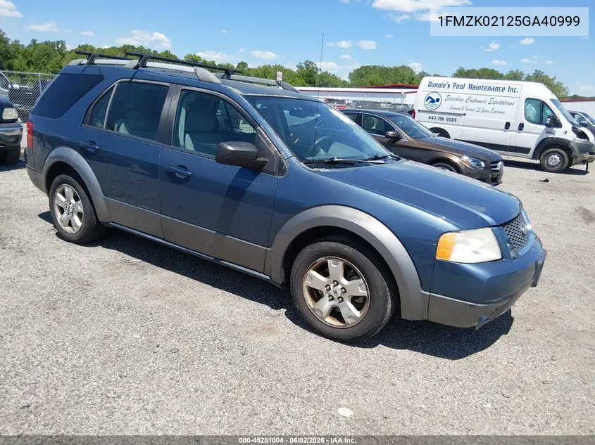 2005 Ford Freestyle Sel VIN: 1FMZK02125GA40999 Lot: 45281004