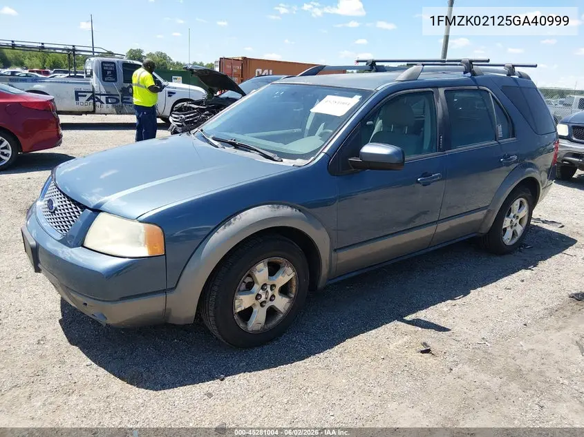 2005 Ford Freestyle Sel VIN: 1FMZK02125GA40999 Lot: 45281004