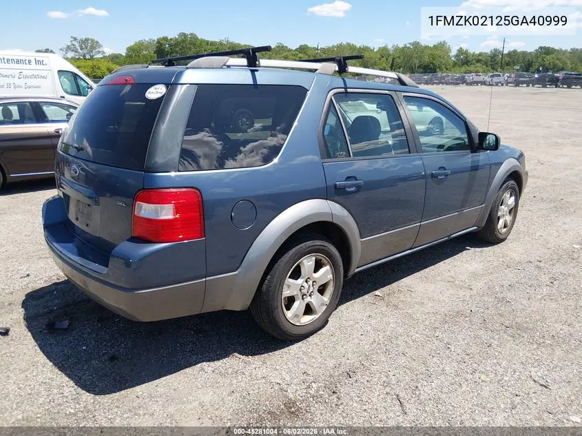 2005 Ford Freestyle Sel VIN: 1FMZK02125GA40999 Lot: 45281004