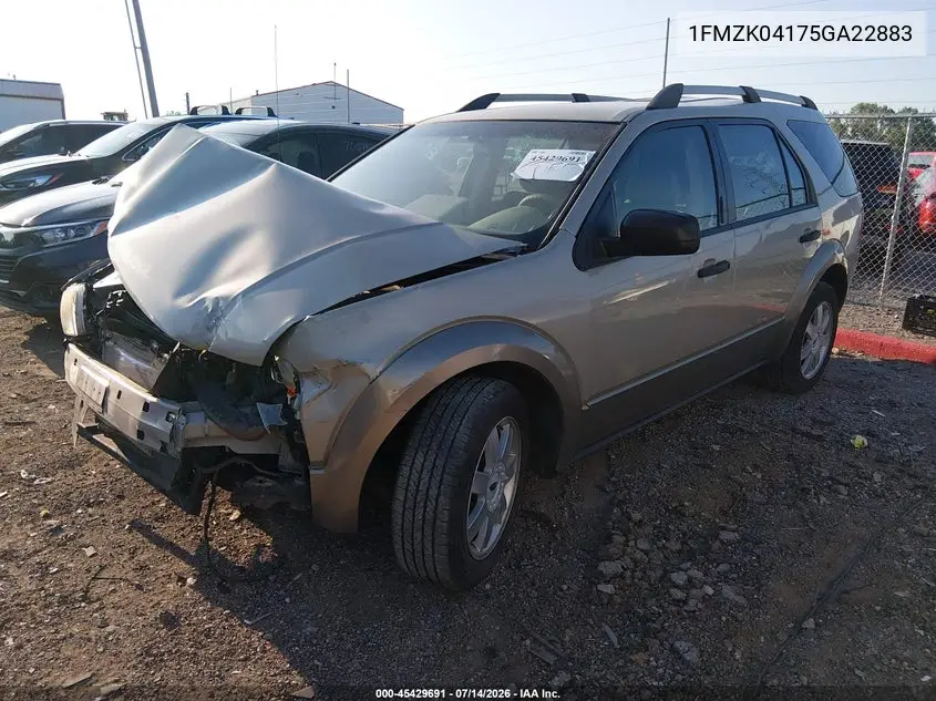 2005 Ford Freestyle Se VIN: 1FMZK04175GA22883 Lot: 45429691