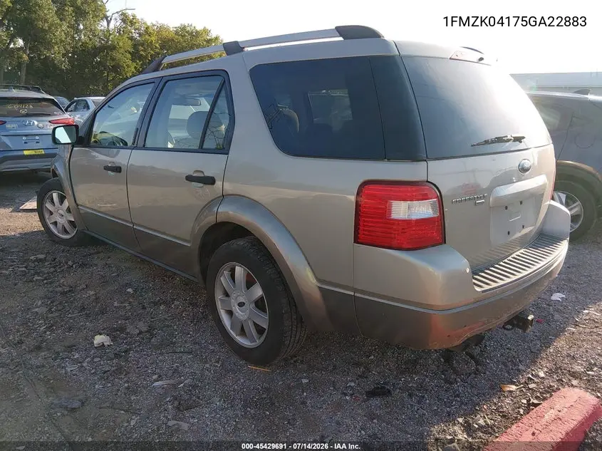 2005 Ford Freestyle Se VIN: 1FMZK04175GA22883 Lot: 45429691