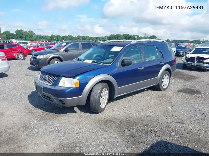 2005 Ford Freestyle Se VIN: 1FMZK01115GA29431 Lot: 45477481