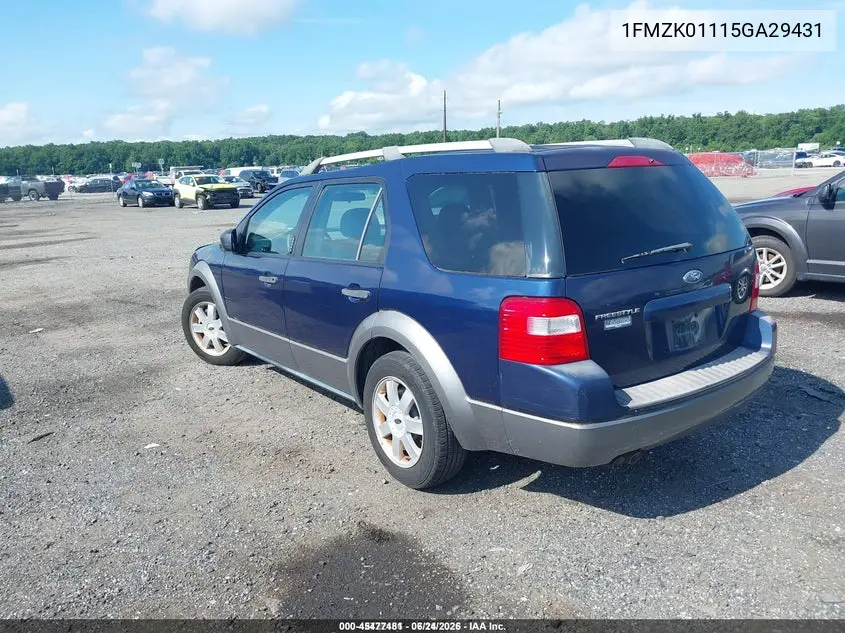 2005 Ford Freestyle Se VIN: 1FMZK01115GA29431 Lot: 45477481