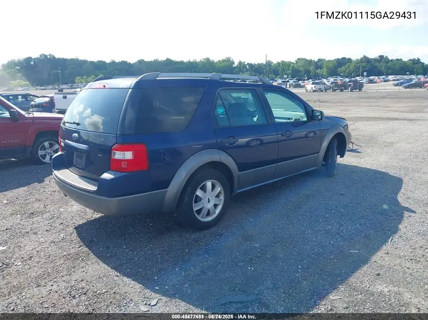 2005 Ford Freestyle Se VIN: 1FMZK01115GA29431 Lot: 45477481