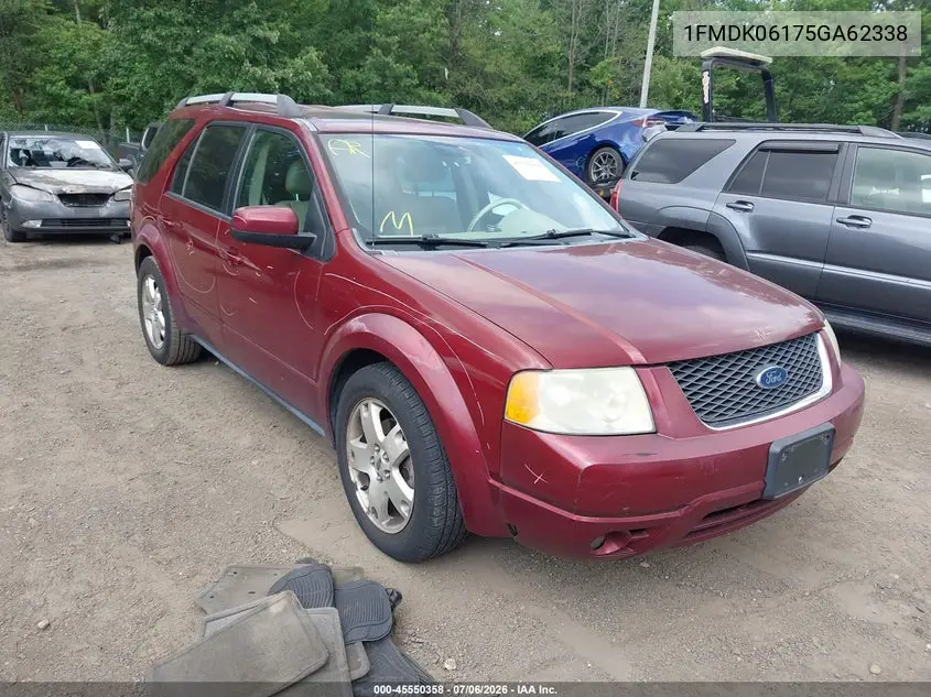 2005 Ford Freestyle Limited VIN: 1FMDK06175GA62338 Lot: 45550358