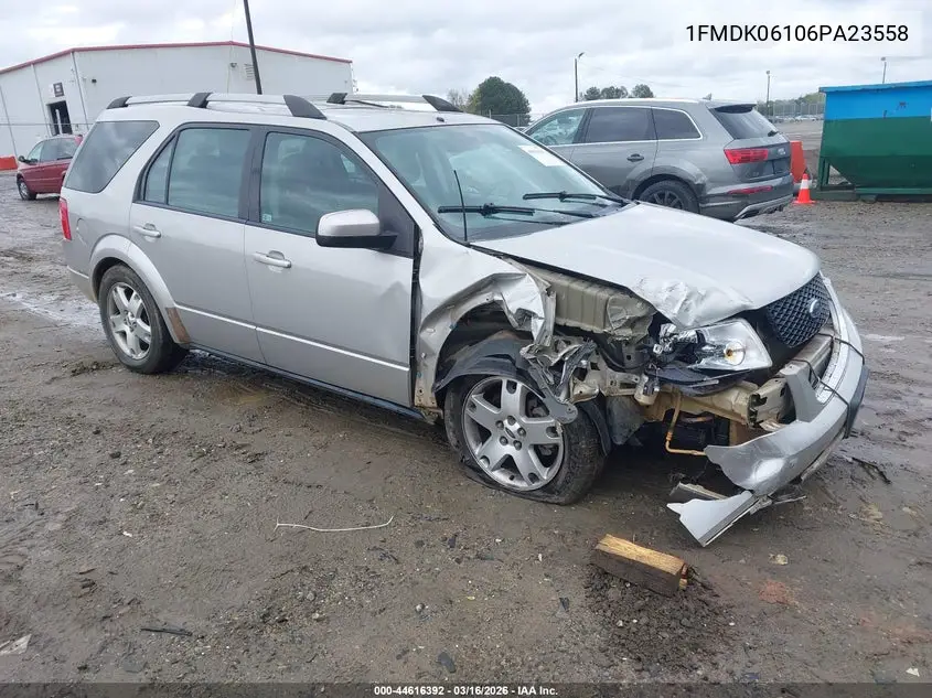 2006 Ford Freestyle Limited VIN: 1FMDK06106GA23558 Lot: 44616392