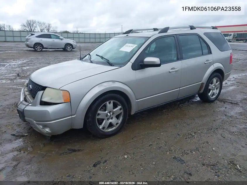 2006 Ford Freestyle Limited VIN: 1FMDK06106GA23558 Lot: 44616392