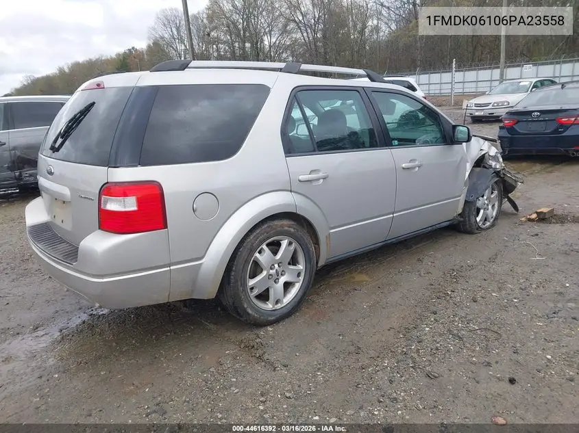 2006 Ford Freestyle Limited VIN: 1FMDK06106GA23558 Lot: 44616392