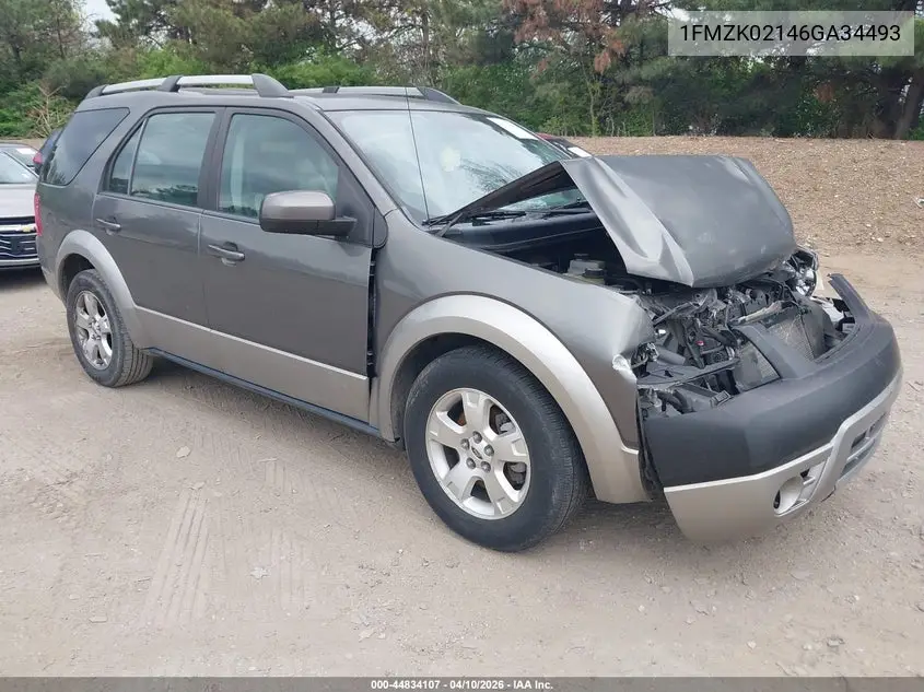 2006 Ford Freestyle Sel VIN: 1FMZK02146GA34493 Lot: 44834107