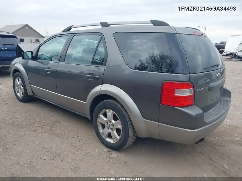 2006 Ford Freestyle Sel VIN: 1FMZK02146GA34493 Lot: 44834107