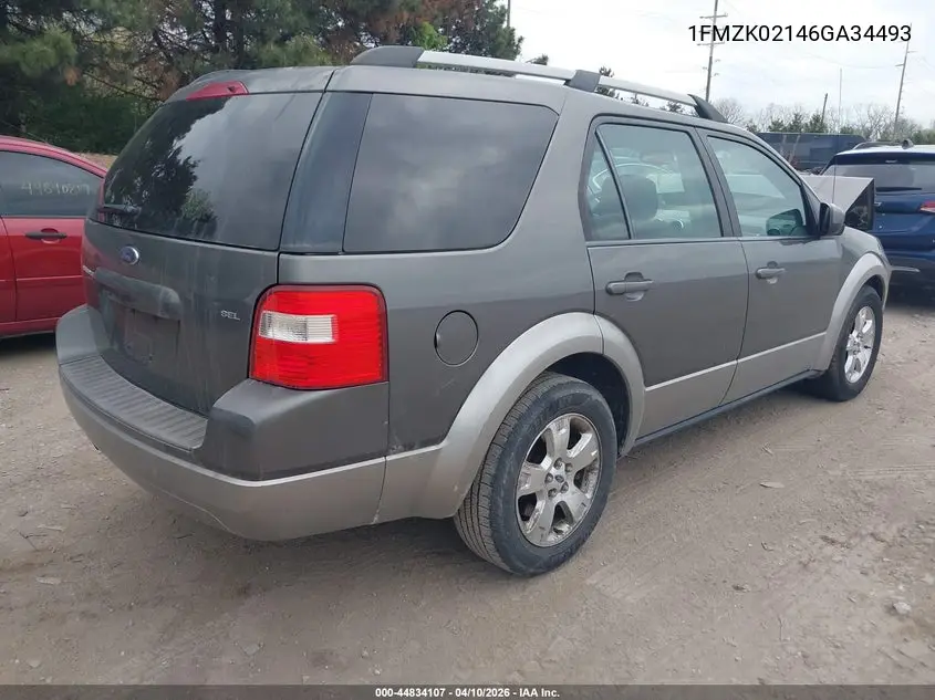 2006 Ford Freestyle Sel VIN: 1FMZK02146GA34493 Lot: 44834107
