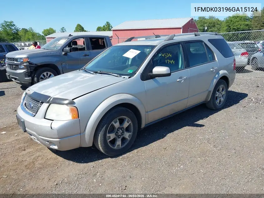 2006 Ford Freestyle Limited VIN: 1FMDK03196GA15124 Lot: 45241744