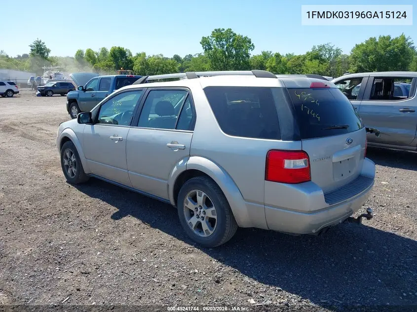 2006 Ford Freestyle Limited VIN: 1FMDK03196GA15124 Lot: 45241744