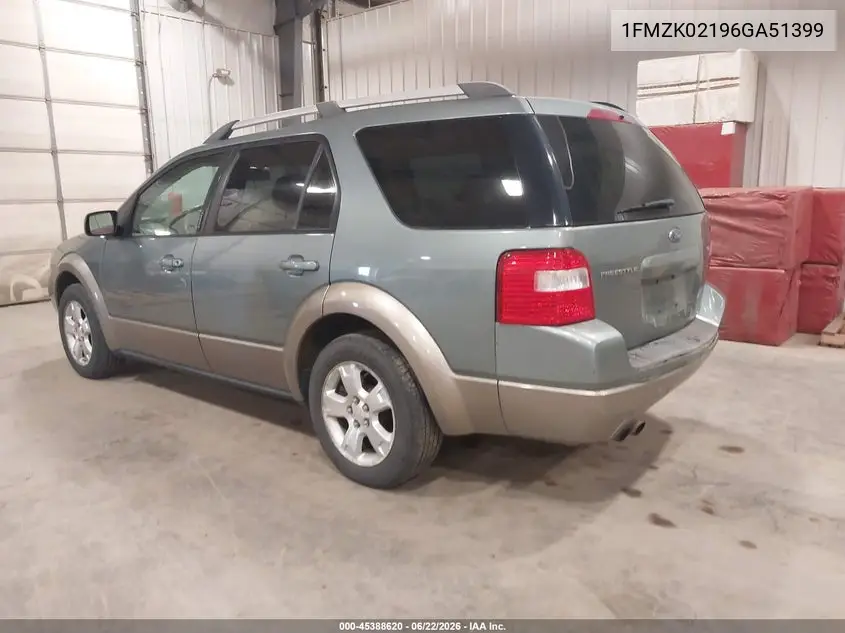 2006 Ford Freestyle Sel VIN: 1FMZK02196GA51399 Lot: 45388620