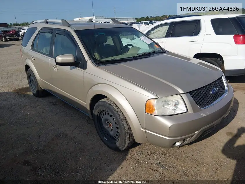 2006 Ford Freestyle Limited VIN: 1FMDK03126GA44836 Lot: 45564324