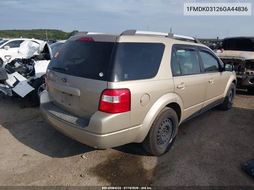 2006 Ford Freestyle Limited VIN: 1FMDK03126GA44836 Lot: 45564324