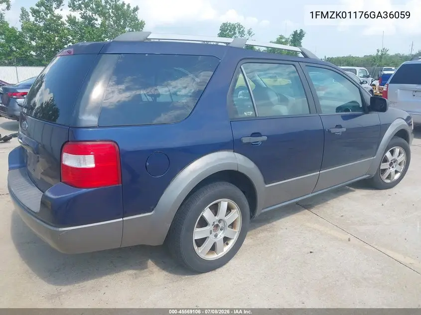 2006 Ford Freestyle Se VIN: 1FMZK01176GA36059 Lot: 45569106