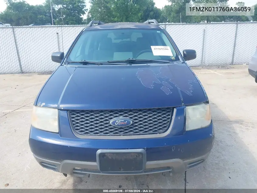 2006 Ford Freestyle Se VIN: 1FMZK01176GA36059 Lot: 45569106
