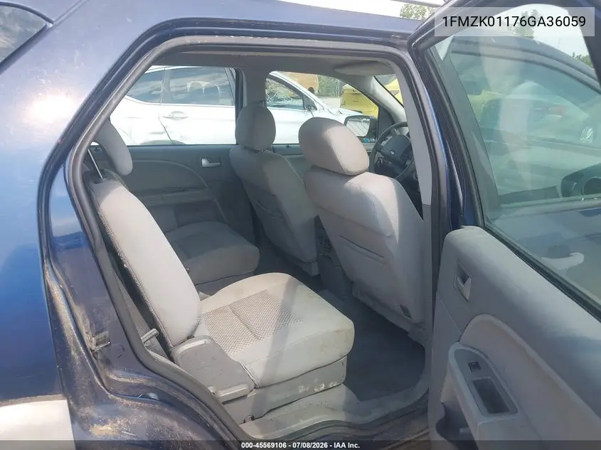 2006 Ford Freestyle Se VIN: 1FMZK01176GA36059 Lot: 45569106