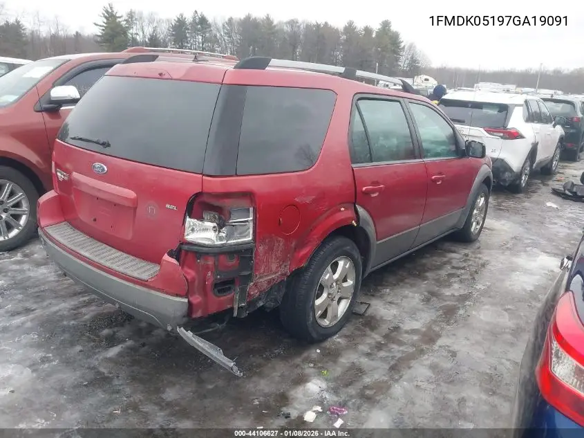 2007 Ford Freestyle Sel VIN: 1FMDK05197GA19091 Lot: 44106627