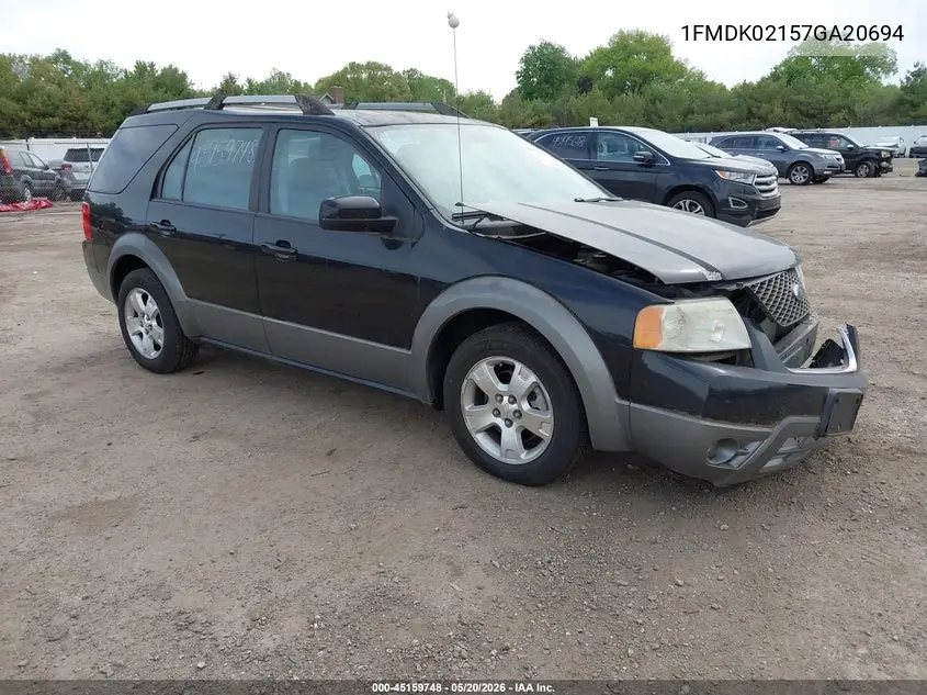 2007 Ford Freestyle Sel VIN: 1FMDK02157GA20694 Lot: 45159748