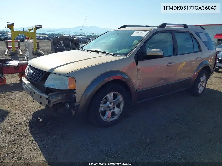 2007 Ford Freestyle Sel VIN: 1FMDK05177GA36049 Lot: 45175419