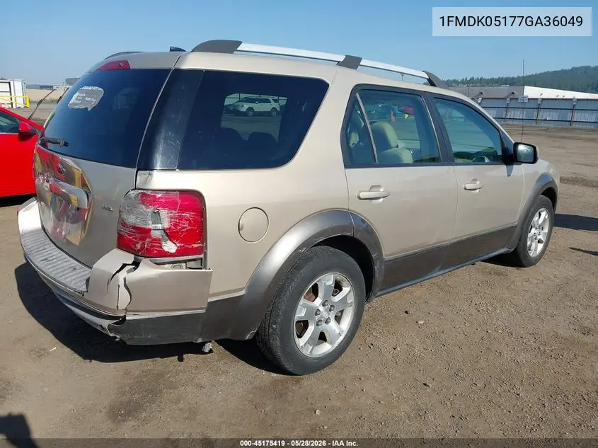 2007 Ford Freestyle Sel VIN: 1FMDK05177GA36049 Lot: 45175419