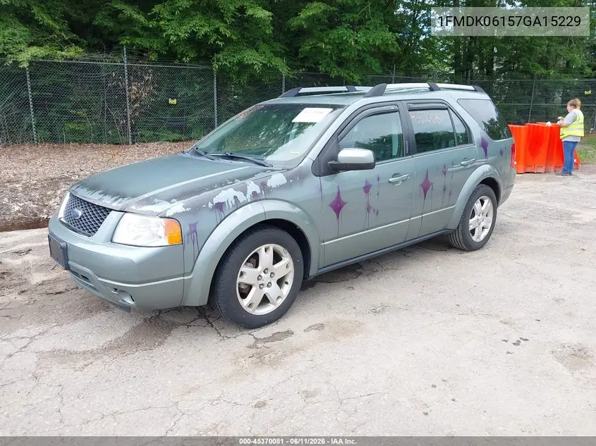 2007 Ford Freestyle Limited VIN: 1FMDK06157GA15229 Lot: 45370081