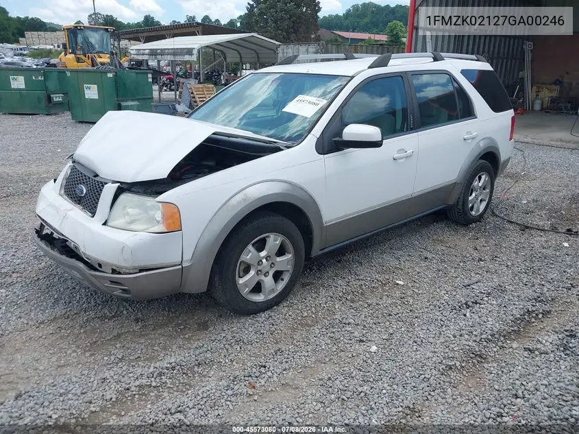 2007 Ford Freestyle Sel VIN: 1FMZK02127GA00246 Lot: 45573080