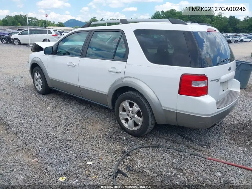 2007 Ford Freestyle Sel VIN: 1FMZK02127GA00246 Lot: 45573080