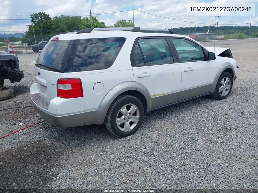 2007 Ford Freestyle Sel VIN: 1FMZK02127GA00246 Lot: 45573080