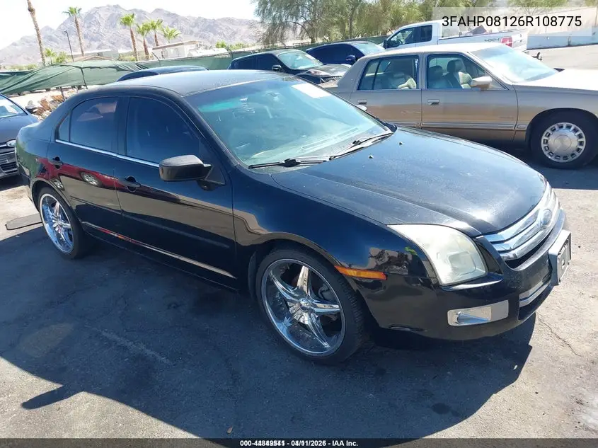 3FAHP08126R108775 2006 Ford Fusion Sel